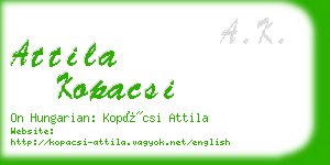 attila kopacsi business card